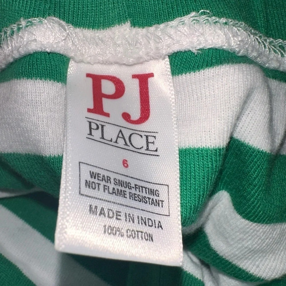 3 Unisex Reindeer Stripe Snug Fit Cotton Pajamas size 12/18m, 6 and 7 - Picture 6 of 7